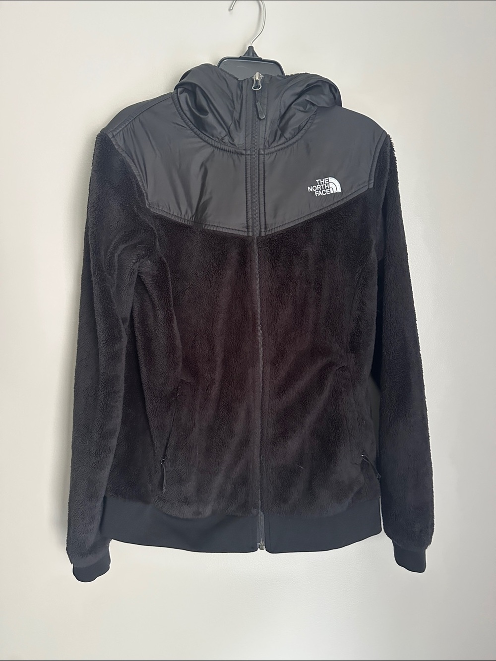 The North Face Black Hooded Fleece Zip Jacket